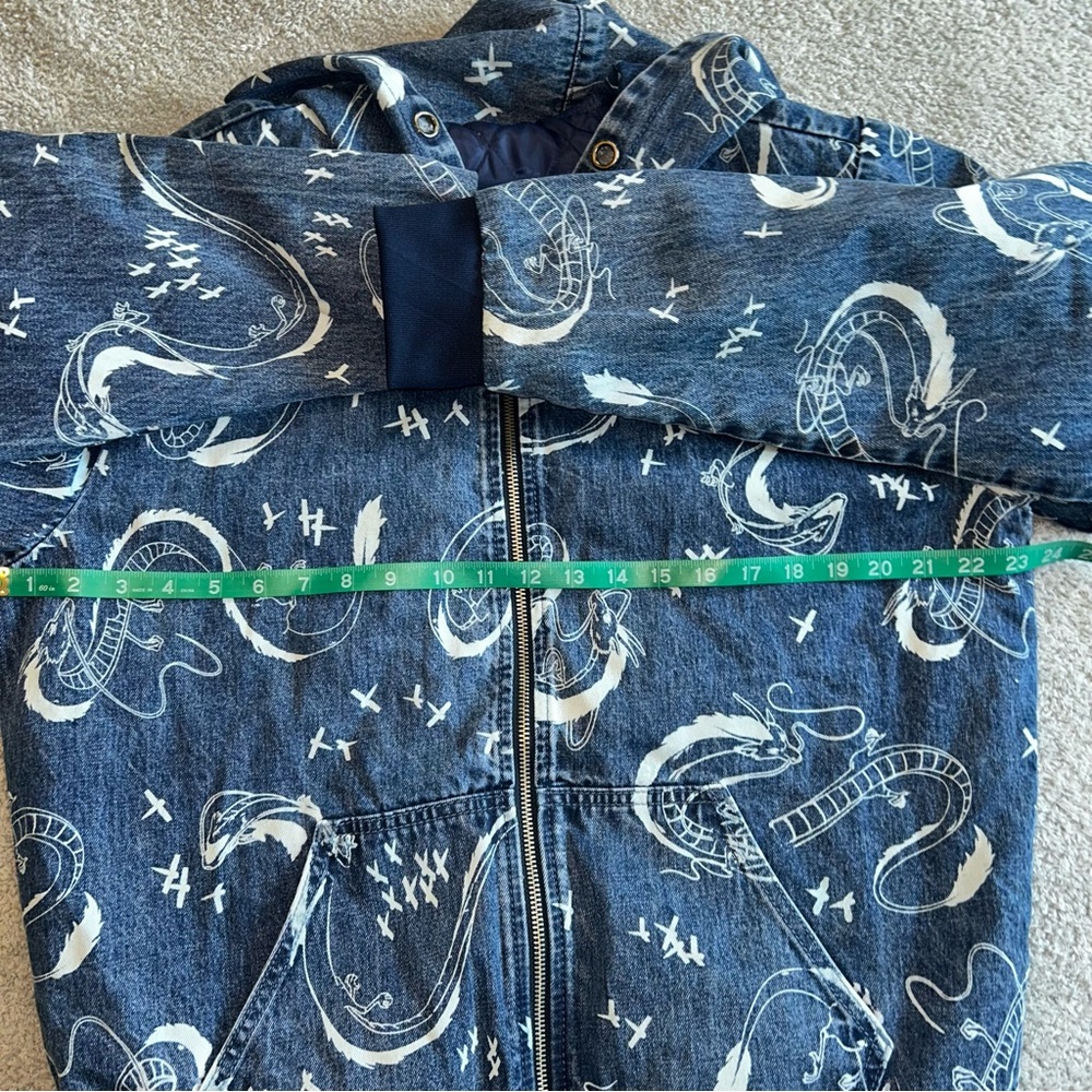Stylish Blue Patterned Bomber Jacket - image 6
